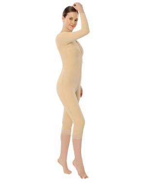 VARİTEKS 224 Fermuarlı Ful Body Kollu Liposuction Korse TEN S(1) 2